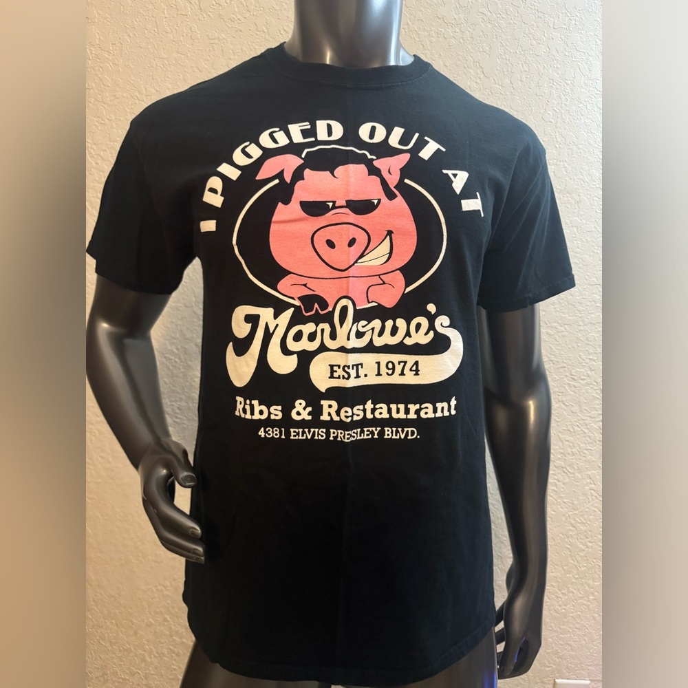 I Pigged Out At Marlowes Ribs & Restaurant No Butts About it Cotton Large unisex